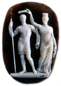 Камея, изображающая Константина Великого, коронованного Константинополем