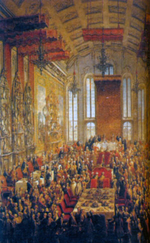 Обед после коронации императора Священной Римской империи Иосифа II во Франкфурте-на- Майне
