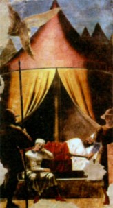 Сон Константина. Художник П. делла Франческа. 1452-1466 гг.