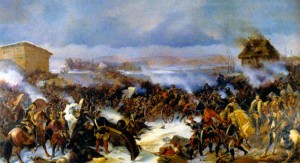 Сражение под Нарвой 19 ноября 1700 года. Художник А. Е. Коцебу. 1846 г.