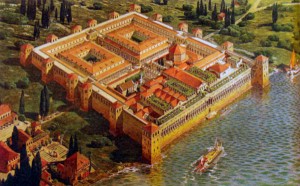 Макет дворца Диоклетиана в Сплите. Реконструкция