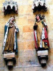 Оттон I и Адельгейда Бургундская (931-999). Статуи в Мейсенскам соборе