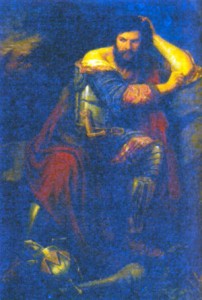 Справа: Святополк Окаянный (ок. 980-1019). Художник В. И. Шереметьев