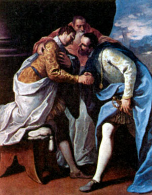Папа Римский Павел III, Франциск I и Карл V. Художник С. Риччи. 1687-1688 гг.