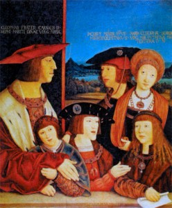Портрет императора Максимилиана и его семьи. Художник Б. Штригель