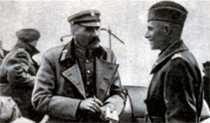 Пилсудский и польский командующий Рыдз-Смиглы. 1920 г.