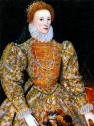 Королева Аеглии Елизавета I. Неизвестный художник. 1575 г.