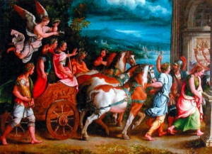 Триумф Тита и Веспасиана. Художник Дж. Романо. 1537-1540 гг.