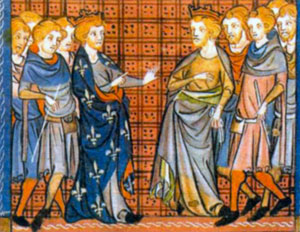 Филипп II (слева) и Ричард Львиное Сердце в Мессине